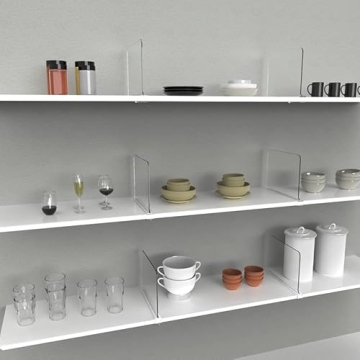Hmdivor Acrylic Shelf Dividers for Organized Spaces