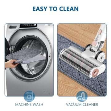 Stair Treads Non Slip for Wooden Steps Indoor, KOOTETA 15 Pack 8" X 30" Carpet Stair Treads with Reusable Adhesive for Kids Elders and Dogs, Surface Polyester TPR Backing Stair Runner Rugs, Dark Grey