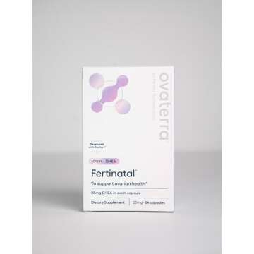 Fertinatal Ovaterra Micronized DHEA Supplement for Women, Natural DHEA 25mg Capsules, Fertility Supplements for Women (84 Capsules - 28 Day Supply)