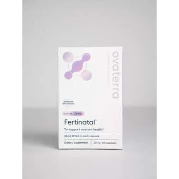 Fertinatal Ovaterra Micronized DHEA Supplement for Women, Natural DHEA 25mg Capsules, Fertility Supplements for Women (84 Capsules - 28 Day Supply)