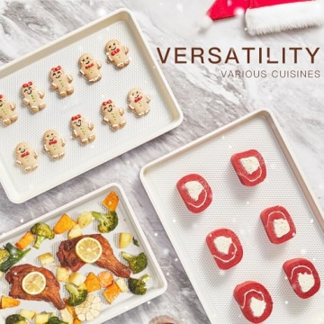 HONGBAKE Nonstick Ceramic Baking Sheet Set - 3 Pack