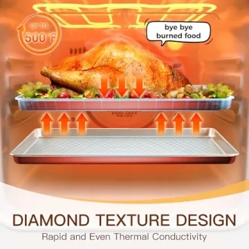 HONGBAKE Nonstick Ceramic Baking Sheet Set - 3 Pack