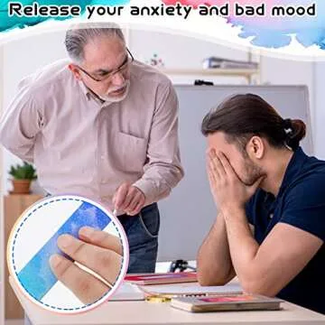 Gersoniel 72 Pcs Anxiety Sensory Stickers Adhesives Fidget Textured Sticker Toy Anti Stress Tactile Rough Decals Calm Decals Anxiety Relief Item for Desk Classroom Adults Teens(Watercolor Style)