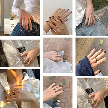 LOYALLOOK 2mm 4mm 6mm Stainless Steel Ring Set