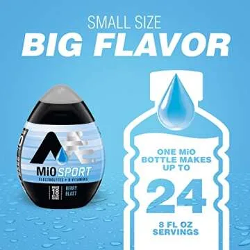 MiO Lemonade, Berry Blast, Orange Tangerine & Black Cherry Naturally Flavored Liquid Water Enhancer Variety Pack, 4 ct Pack, 1.62 fl oz Bottles