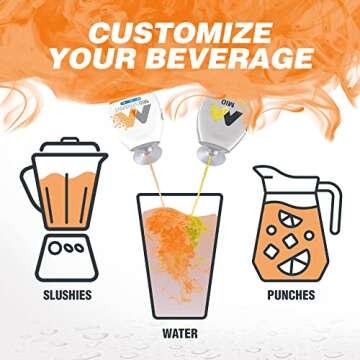 MiO Lemonade, Berry Blast, Orange Tangerine & Black Cherry Naturally Flavored Liquid Water Enhancer Variety Pack, 4 ct Pack, 1.62 fl oz Bottles