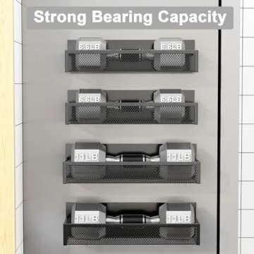 Aufworld Magnetic Spice Rack for Refrigerator, 4 Pack Magnetic Shelf, Fridge Magnet Organizer with Moveable 8 Hooks, Magnetic Fridge Shelf for Kitchen Organization and Storage (4 Pack)