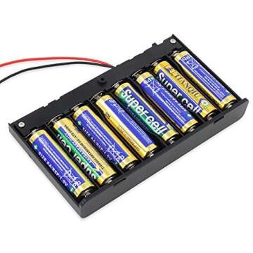 abcGoodefg 8 AA Battery Holder with ON/OFF Switch
