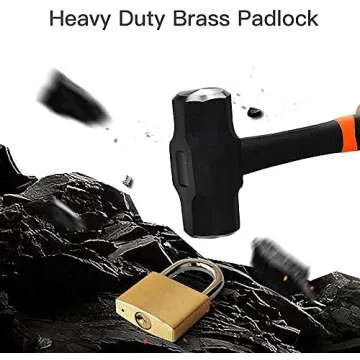 Guliffen Solid Brass Lock and Key,Pad Lock with 1-9/16 in. (40 mm) Wide Lock Body, 2-1/2 in. Long Shackle Gate Padlock for Outdoor Fence， Sheds, Storage Unit, Gate, Toolbox,Trailer，Garages，1Pack