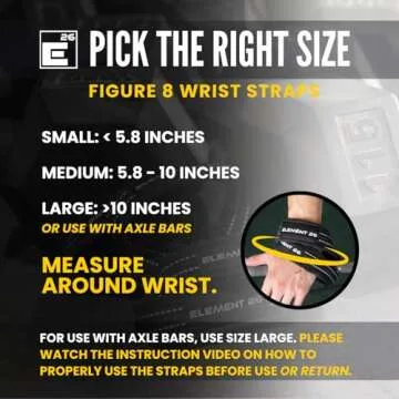 Padded Figure 8 Wrist Straps - Weightlifting Straps - Functional Fitness, Weight Lifting, Deadlifts, Farmer Walks (Medium, Black)