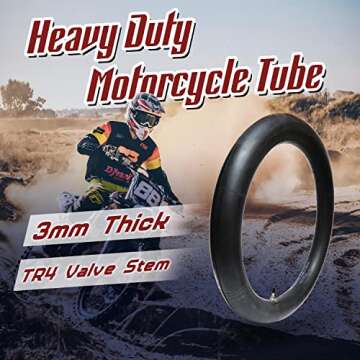 PIVOTRAX-90/90-21 or 80/100-21 (3.00 X 21) Heavy Duty Motorcycle Tube - 3mm Thick - TR4