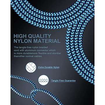 USB C to Lightning Cable 4Pack/10ft, Apple Certified Powerline C-Type Charger Cord Fast Charging Original Lighting Wire for iPhone 14 13 13 Pro 12 Pro Max 11 XR 8 Plus, AirPods, Power Delivery Speedy