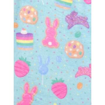 iscream Big Girls' Silky Soft Plush Spa Wrap for Home, Travel, Summer Camp - Bake Shop Collection