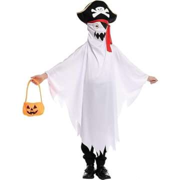 Spooktacular Pirate Ghost Costume for Kids Halloween