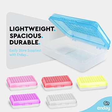 Enday Blue Pencil Box – Durable Organizer for School Supplies