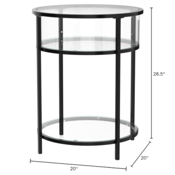 D'Eco Round Terrarium End Table - Perfect for Plant Lovers