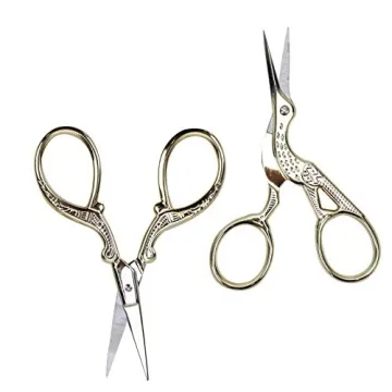 AQUEENLY Gold Embroidery Scissors Set for Crafts