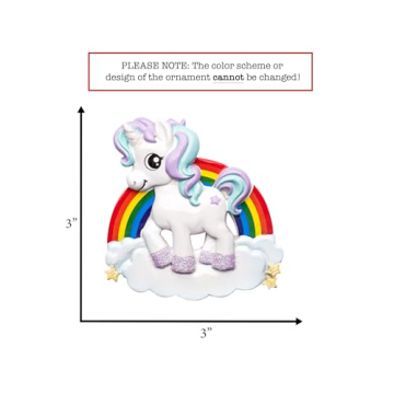 Personalized Unicorn Christmas Ornament for Kids 2024