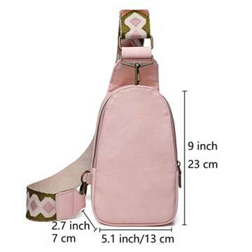 Baolab Women Chest Bag Sling Bag Small Crossbody PU Leather Satchel Daypack for Lady Shopping Travel...