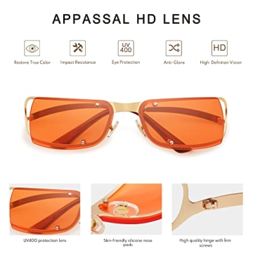 Shop Appassal Orange Retro Sunglasses for Stylish Flair