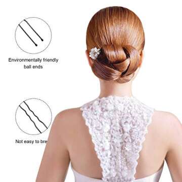 U Shaped Hair Pins, Sevensun 100PCS Ladies Hair Bun