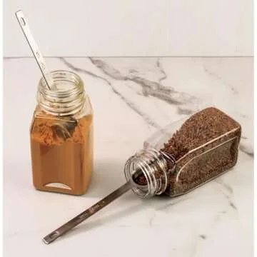 Mrs. Anderson’s Baking Spice Jar Measuring Spoons, Heavyweight 18/8 Stainless Steel, Set of 6 Narr...