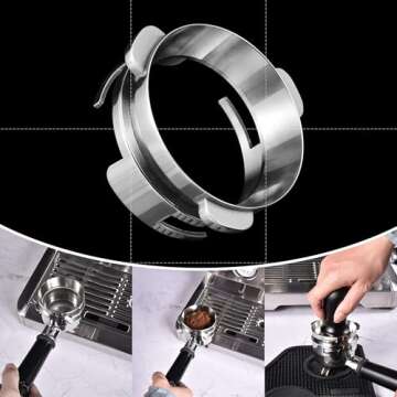 Hands-Free Dosing Funnel, MATOW 54mm Dosing Funnel with Grinder Trigger Compatible with Breville 54mm Portafilters