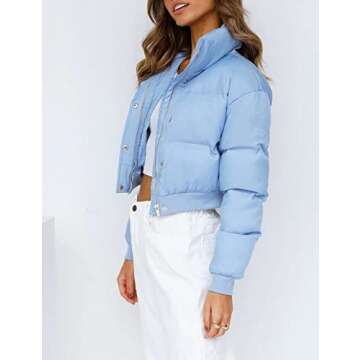 Chic Gihuo Women's Cropped Puffer Jacket for Winter
