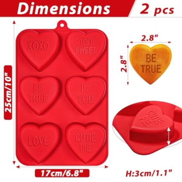 Webake Conversation Heart Silicone Mold for Baking