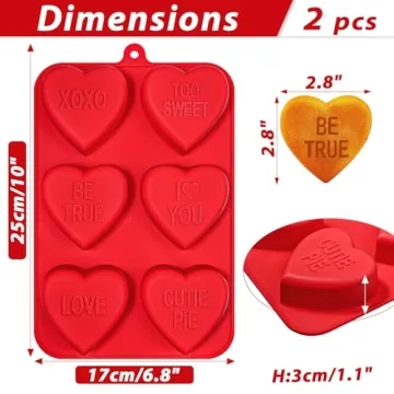 Webake Conversation Heart Silicone Mold for Baking