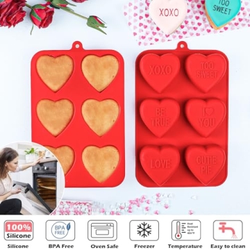 Webake Conversation Heart Silicone Mold for Baking