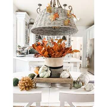 OrganiHaus Decorative Plant Basket 12 & 10 inch, Plant Pots for Indoor, Basket Planters for Indoor Plants, Basket for Plants Indoor, Planter Pot Cover, Plant Baskets Indoor, Woven Plant Basket