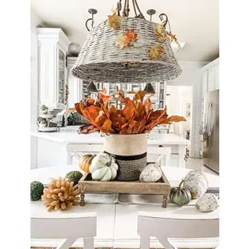 OrganiHaus Decorative Plant Basket 12 & 10 inch, Plant Pots for Indoor, Basket Planters for Indoor Plants, Basket for Plants Indoor, Planter Pot Cover, Plant Baskets Indoor, Woven Plant Basket