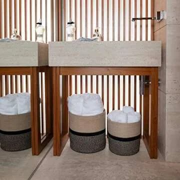 OrganiHaus Decorative Plant Basket 12 & 10 inch, Plant Pots for Indoor, Basket Planters for Indoor Plants, Basket for Plants Indoor, Planter Pot Cover, Plant Baskets Indoor, Woven Plant Basket