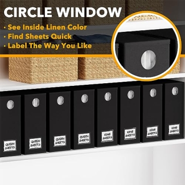 SpaceAid Bed Sheet Organizers for Neat Linen Closet Storage