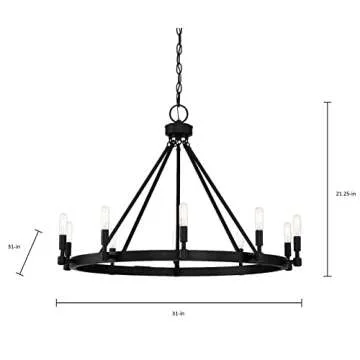 Fiora 10-Light Rustic Chandelier - Stylish Home Lighting