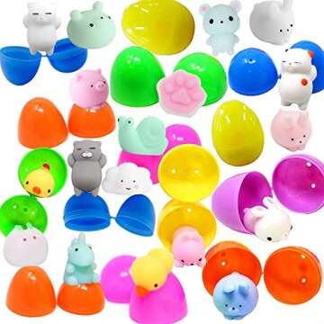 Mochi Squishys Toys, 18PCS Cute Kawaii Squishies Animals Stress Relief Toys for Kids Soft Squeeze Re...