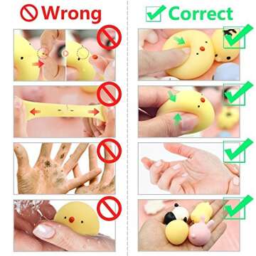 Mochi Squishys Toys, 18PCS Cute Kawaii Squishies Animals Stress Relief Toys for Kids Soft Squeeze Reliever Anxiety Toys Classroom Prizes Easter Gifts Easter Basket Stuffers