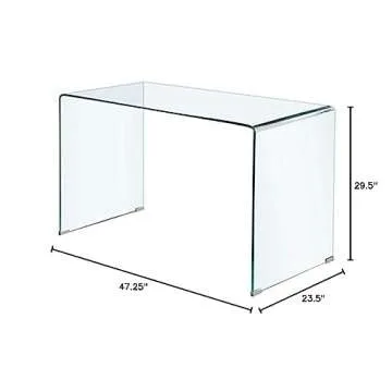 Coaster Furniture Writing Desk Clear and Chrome for Modern Spaces