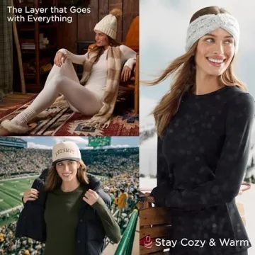 Cuddl Duds Women's Fleece Lined Thermal Underwear Set