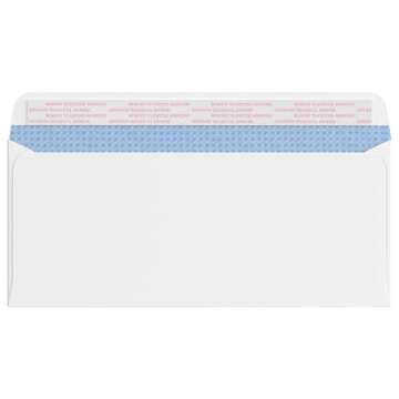 CREGEAR #6 3/4 Self-Seal Security Envelopes, 90 Count, Envelope Letter Size 3-5/8" X 6-1/2", 24 lb, White, Peel and Seal, Security Tinted and Pattern, Windowless