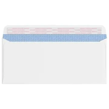 CREGEAR #6 3/4 Self-Seal Security Envelopes, 90 Count, Envelope Letter Size 3-5/8" X 6-1/2", 24 lb, White, Peel and Seal, Security Tinted and Pattern, Windowless