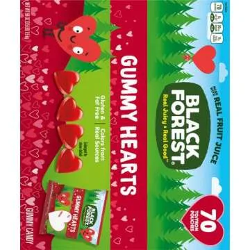 Black Forest Gummy Hearts - Real Fruit Juice Treats