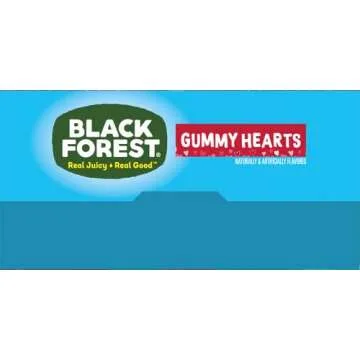 Black Forest Gummy Hearts - Real Fruit Juice Treats