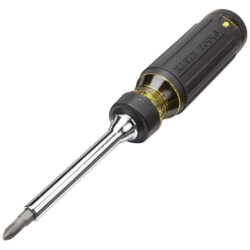 Klein Tools 32305 Multi-bit Ratcheting Screwdriver - 15-in-1 with Various Bits