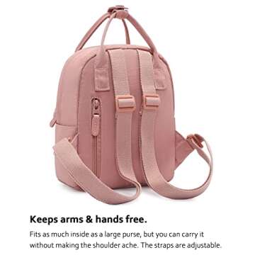 HotStyle 8811s Extra Mini Backpack Purse Little Bag Cute for Girls, Misty Rose