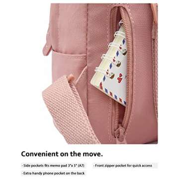 HotStyle 8811s Extra Mini Backpack Purse Little Bag Cute for Girls, Misty Rose