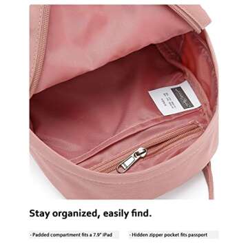 HotStyle 8811s Extra Mini Backpack Purse Little Bag Cute for Girls, Misty Rose