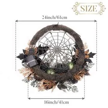 Valery Madelyn Halloween Wreath with Lights for Festive Decor