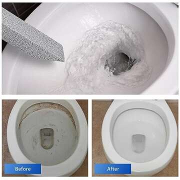 COEIVY 10 Pack Pumice Stone for Toilet Cleaning Bowl Stick,Powerfully Cleans Hard Water Rings,Calcium Buildup & Stains,Suitable for Cleaning Toilet, Bathtubs,Kitchen Sink, Stove and Grill